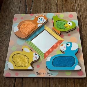 Melissa & Doug First Play Wooden Touch And Feel Puzzle
